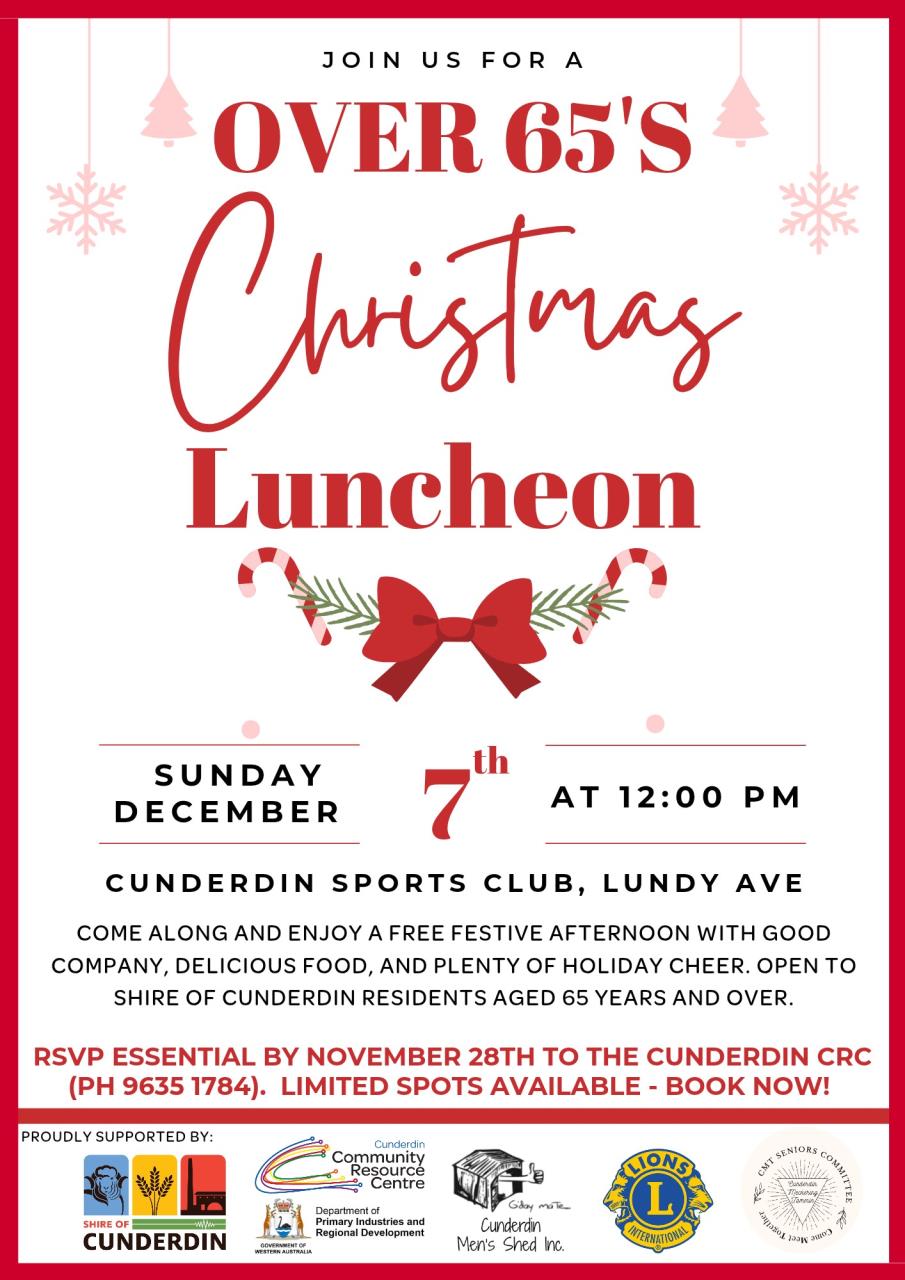 Over 65's Christmas Luncheon