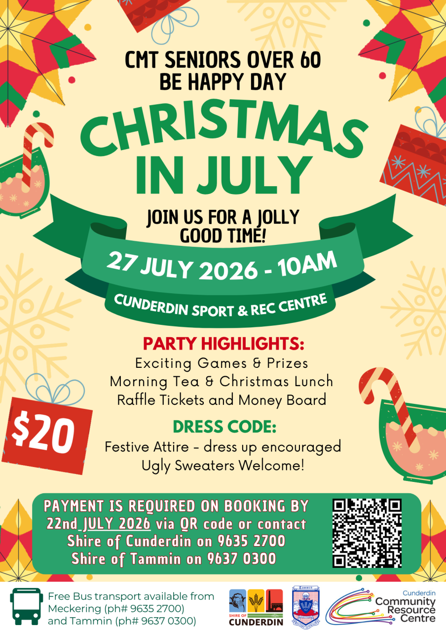 Over 60s Christmas in July