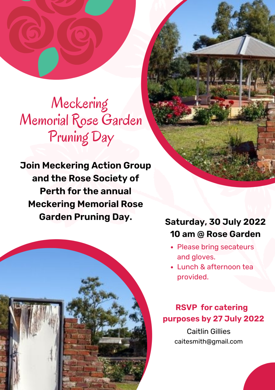 Meckering Memorial Rose Garden - Pruning Day