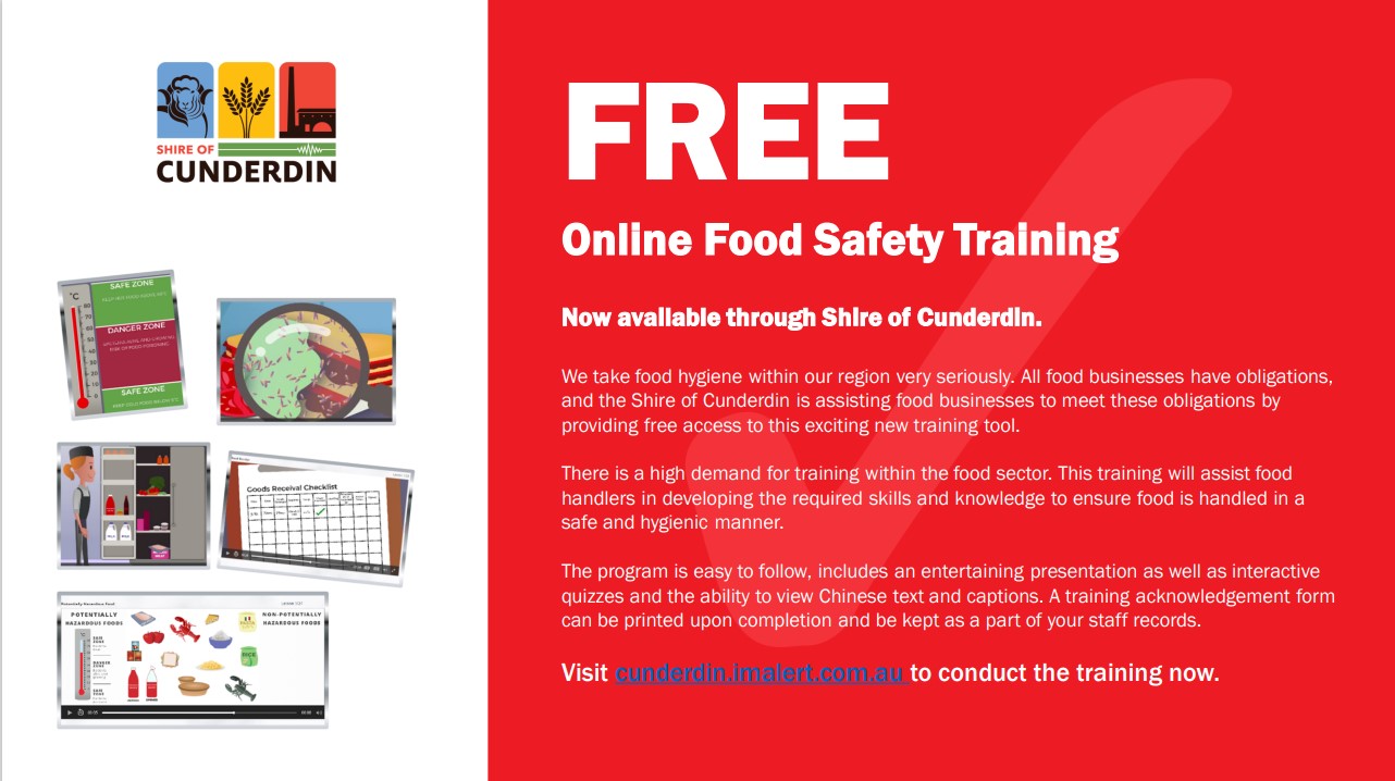Complimentary I'M ALERT Food Safety Training for Food Handlers